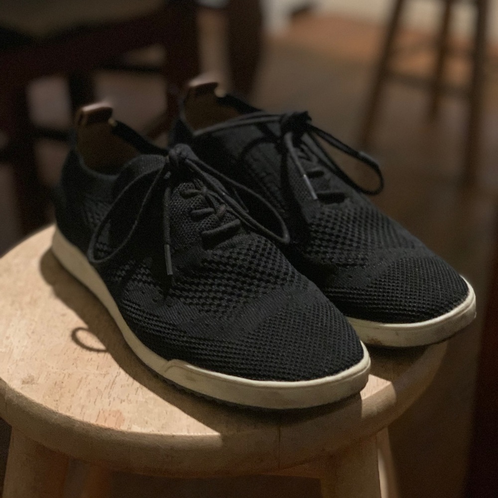 Izod Breeze knit wingtips black 8M used